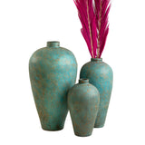 Vase Romimex Blue Terracotta 60 x 100 x 60 cm-1