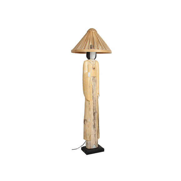 Desk lamp Romimex Beige Wood 20 x 160 x 20 cm Oriental-0