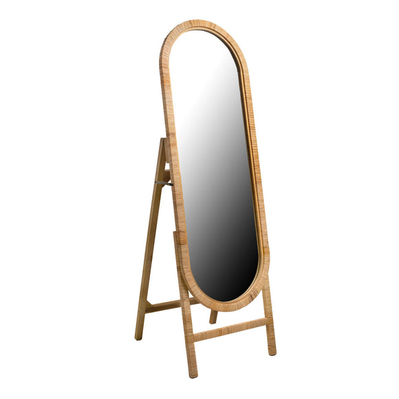 Free standing mirror Romimex Natural 47 x 151 x 48 cm-0