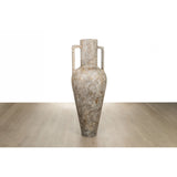 Floor vase Alexandra House Living Beige Ceramic 60 x 165 x 60 cm With handles-1