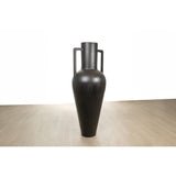 Vase Romimex Black Ceramic Streched 60 x 165 x 60 cm With handles-1