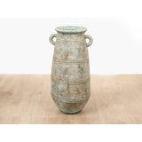 Floor vase Alexandra House Living Grey Ceramic 45 x 85 x 45 cm With handles-1