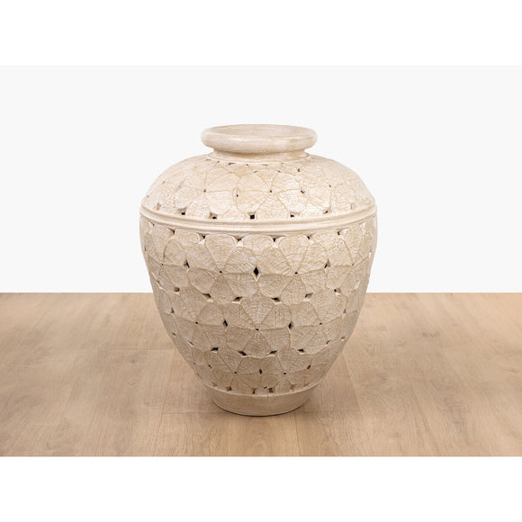 Vase Romimex Beige Ceramic Cement Fibre 70 x 80 x 70 cm-0