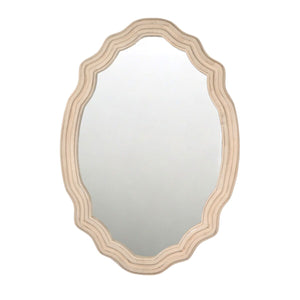 Wall mirror Romimex Beige Wood 61 x 86 x 3 cm-0