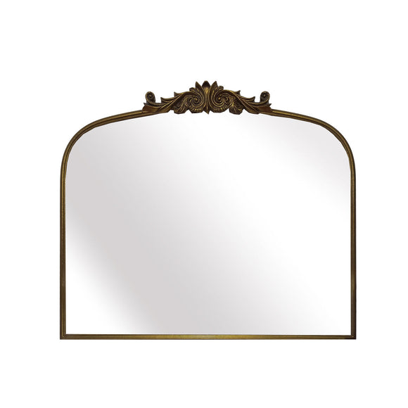 Wall mirror Romimex Golden Metal 87 x 100 x 2 cm-0