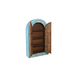 Cupboard Romimex Turquoise Mango wood 110 x 190 x 40 cm-1