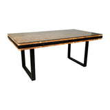 Table Romimex Black Natural Recycled Wood 180 x 77 x 100 cm-0