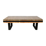 Table Romimex Black Natural Recycled Wood 130 x 43 x 70 cm-1