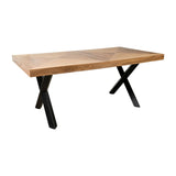 Table Romimex Black Natural Acacia 180 x 77 x 100 cm-0