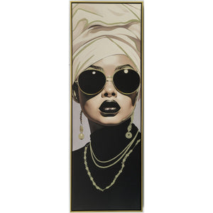 Painting Romimex polystyrene Canvas Lady 123 x 43 x 5 cm-0