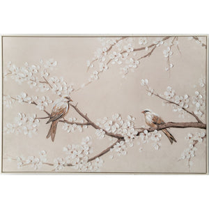 Oil Painting Romimex polystyrene Canvas Birds 150 x 100 x 4 cm 100 x 150 x 4 cm-0