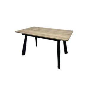 Expandable table Romimex Brown Metal MDF Wood 90 x 76 x 90 cm-0