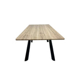 Expandable table Romimex Brown Metal MDF Wood 90 x 76 x 90 cm-4