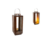 Lantern Romimex Brown Metal 23 x 56 x 23 cm-2