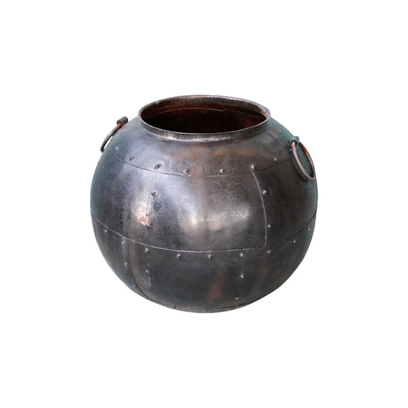 Planter Romimex Black Metal 40 x 40 x 40 cm-0