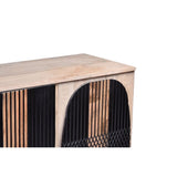 Sideboard Romimex Black Natural Mango wood 40 x 77 x 135 cm-5