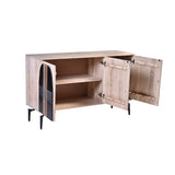 Sideboard Romimex Black Natural Mango wood 40 x 77 x 135 cm-2