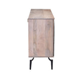 Sideboard Romimex Black Natural Mango wood 40 x 77 x 135 cm-1