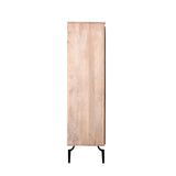 Cupboard Romimex Black Natural Mango wood 45 x 170 x 90 cm-3