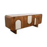 Sideboard Romimex White Natural Mango wood 40 x 55 x 140 cm-1