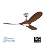 Ceiling Fan with Light Romimex Grey Natural-3