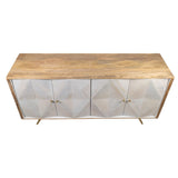 Sideboard Romimex White Natural Mango wood 41 x 77 x 152 cm-1