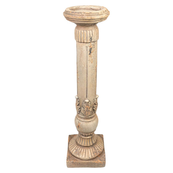 Candleholder Romimex Cream Resin 16 x 56 x 16 cm-0