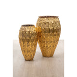Set of 2 Vases Alexandra House Living Golden Metal 54 x 87 x 54 cm (2 Pieces)-1