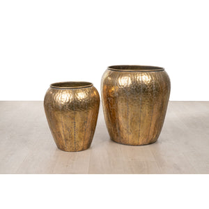 Set of 2 Vases Romimex Golden Metal 49 x 50 x 49 cm-0