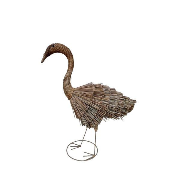 Decorative Figure Romimex Natural Heron 35 x 100 x 35 cm-0