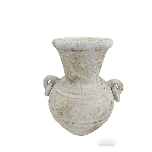 Vase Romimex White Terracotta 30 x 40 x 35 cm With handles-0