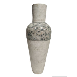 Floor vase Romimex White Grey Terracotta 34 x 100 x 34 cm-0