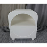 Side table Romimex White MDF Wood 40 x 48 x 30 cm-1