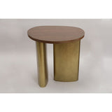 Side table Romimex Natural Metal MDF Wood 60 x 60 x 48 cm-1