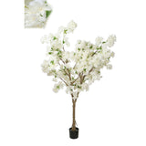 Decorative Flowers Romimex White 130 x 190 x 130 cm Cherry blossom-0