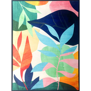 Painting Romimex Velvet MDF Wood Plant 83 x 123 x 4 cm-0