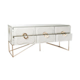 Sideboard Romimex White Golden Metal MDF Wood 120 x 54 x 38 cm-0