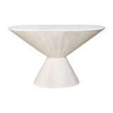 Console Romimex White Golden 122 x 75 x 39 cm Cone-shaped-0