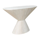 Console Romimex White Golden 122 x 75 x 39 cm Cone-shaped-2