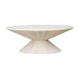 Side table Romimex White Golden 122 x 45 x 69 cm Cone-shaped-0