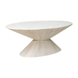 Side table Romimex White Golden 122 x 45 x 69 cm Cone-shaped-2