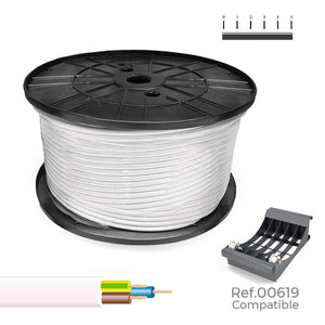 Multi-core Electric Cable Sediles White 3 x 2,5 mm 100 m H05VV-F-0