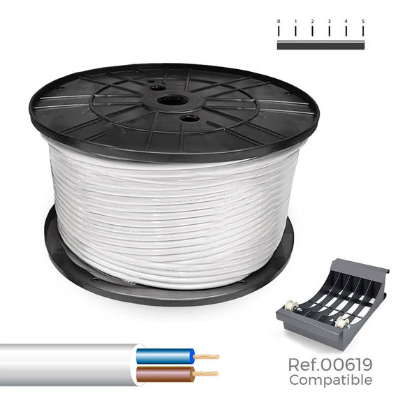 Multi-core Electric Cable Sediles White 2 x 1,5 mm 200 m H05VV-F-0