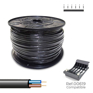 Multi-core Electric Cable Sediles Black 2 x 1 mm 300 m H05VV-F-0