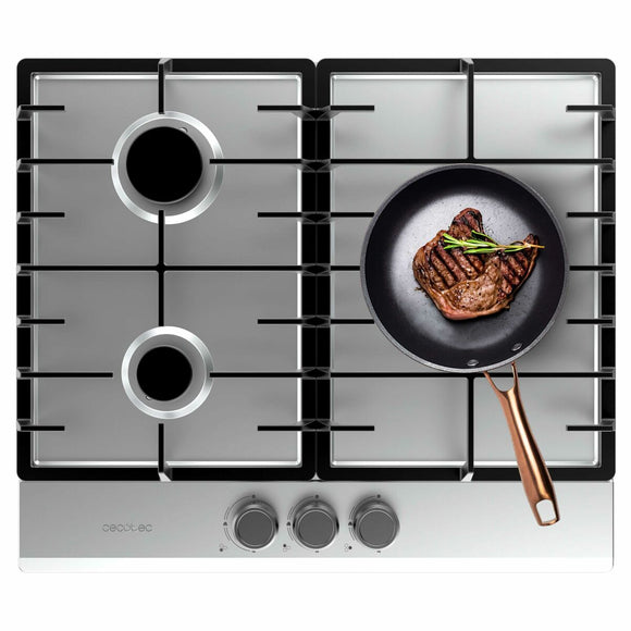 Gas Hob Cecotec Bolero Squad G 3200F Inox 6250 W 58 x 50 cm-0
