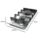 Cecotec Gas Hob 2 Burners Bolero Squad G 2400F 5200W Inox Cast Iron Triple Ring-3