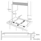 Cecotec Gas Hob 3 Burners Bolero Squad G 3400S 6200W Stainless Steel Cast Iron Wok-3
