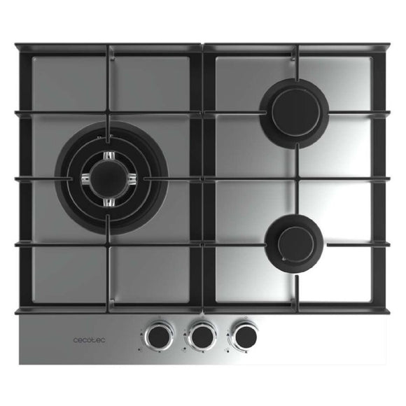 Cecotec Gas Hob Bolero Squad G 3400F 3 Burners 6200W Inox Cast Iron Grates-0