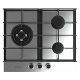 Cecotec Gas Hob Bolero Squad G 3400F 3 Burners 6200W Inox Cast Iron Grates-0