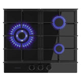 Cecotec Gas Hob Bolero Squad G 3400F, 3 Burners, 6200W, Black Glass, Cast Iron-2
